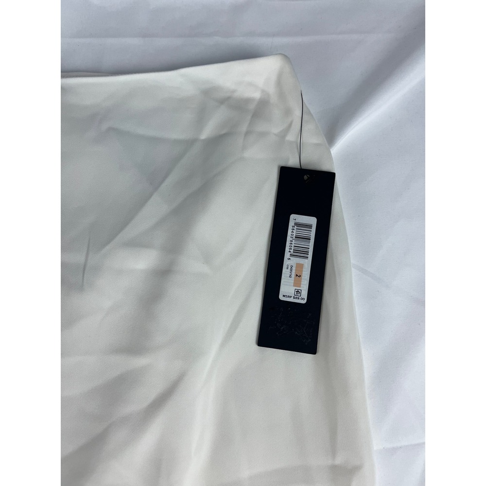 Donna Karan New York Skirt‎ Womens Size 2 Ivory Knee Length Pencil